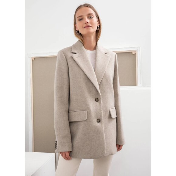 & Other Stories Felted Blazer in Beige, size 44. Fits like size 12 - Picture 9 of 9